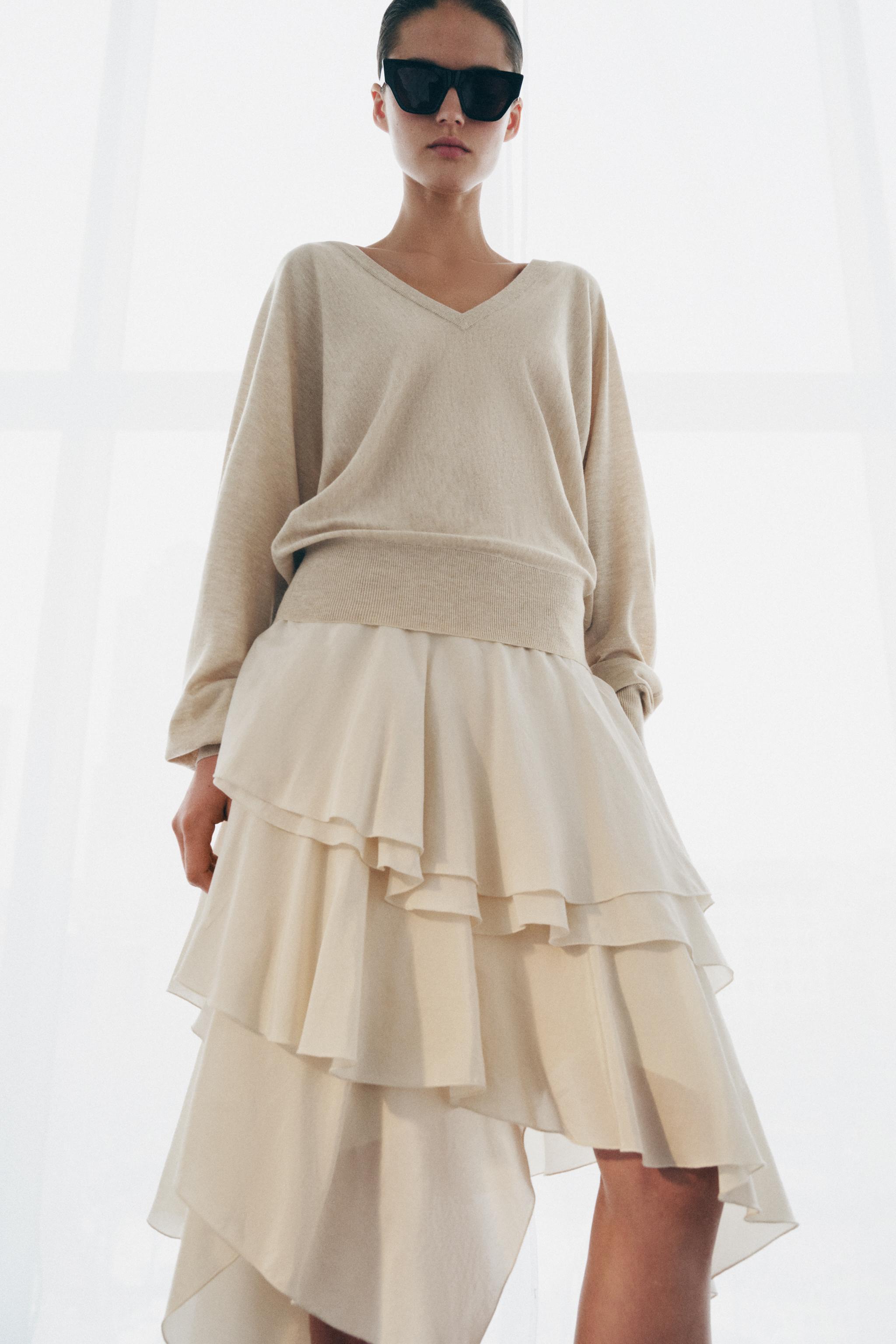 ZW COLLECTION FLOWY RUFFLED SKIRT